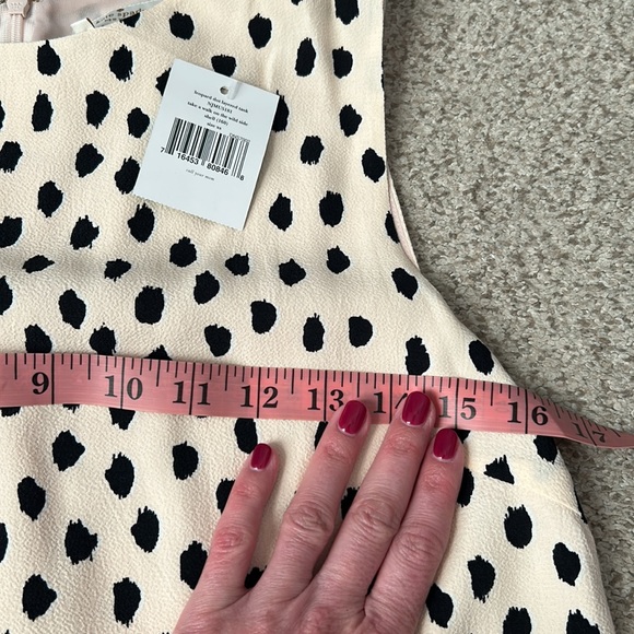 NWT Kate Spade Leopard Dot Layered Tank, XS - Picture 10 of 11
